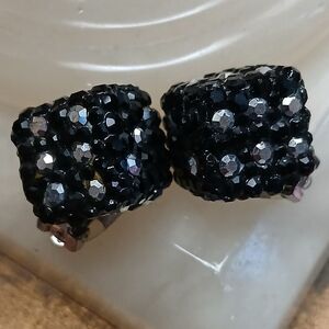 RARE VINTAGE Richard Kerr Crystal Dice Earrings Clip On